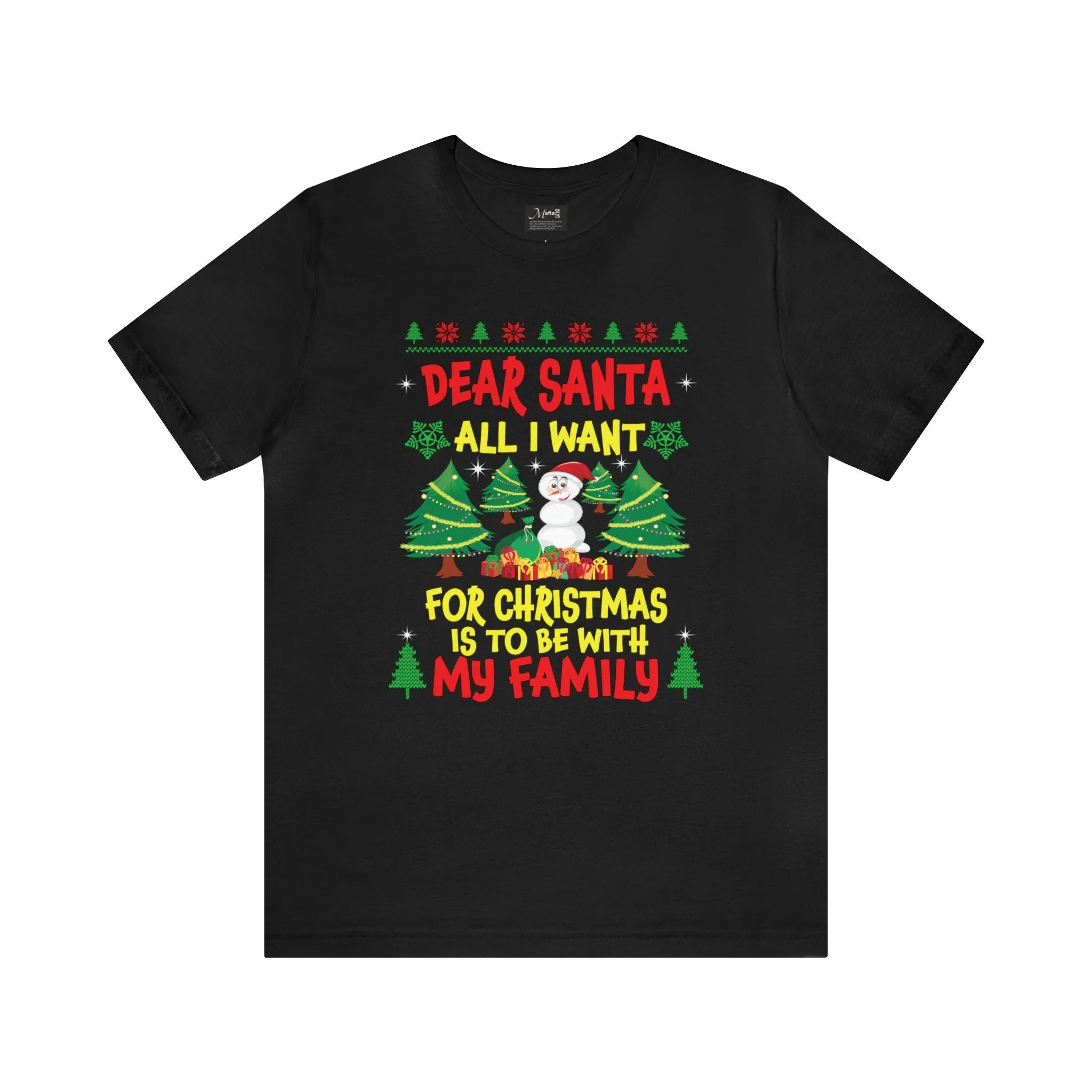 All I Want for Christmas T-shirt is my Family Funny Apparel | Christmas Gift Oversize t shirt for Big Women