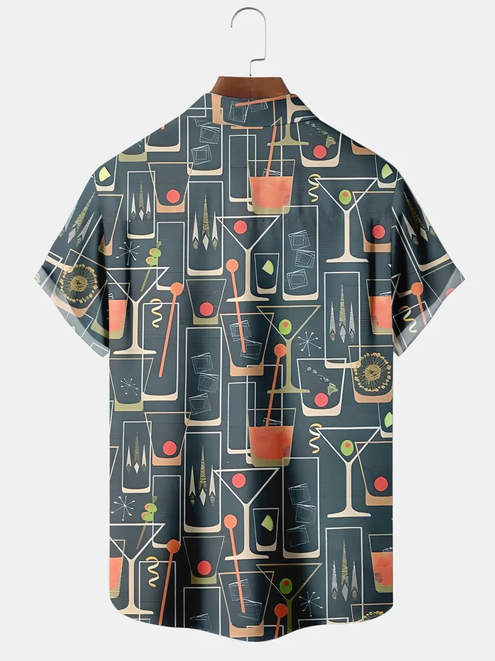 Alohadaddy Abstract Mid Century Modern Printed Casual Plus Size Shirts