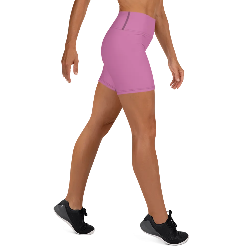 Athletic Apparatus Pink 1 White logo Yoga Shorts