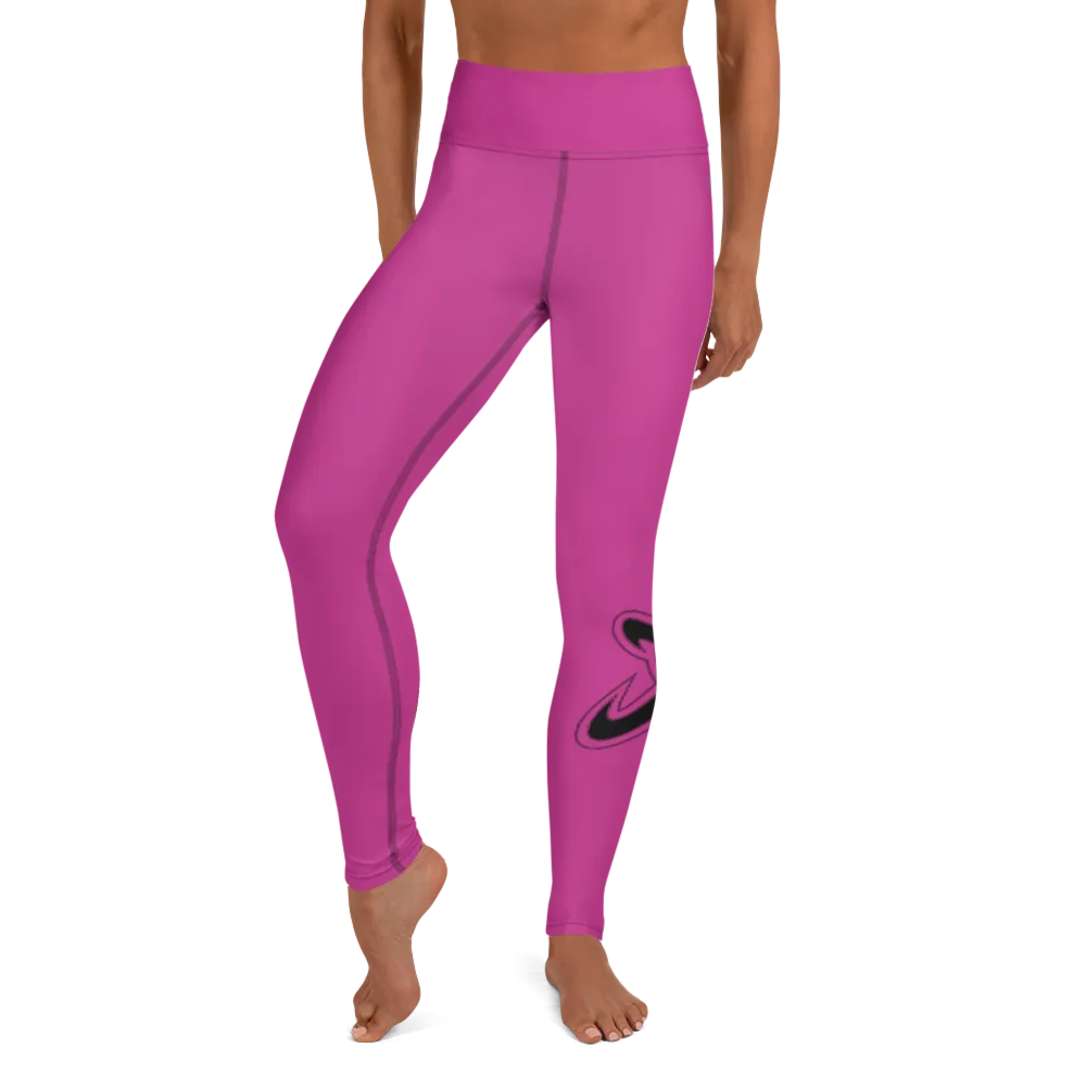 Athletic Apparatus Pink Black logo V3 Yoga Leggings
