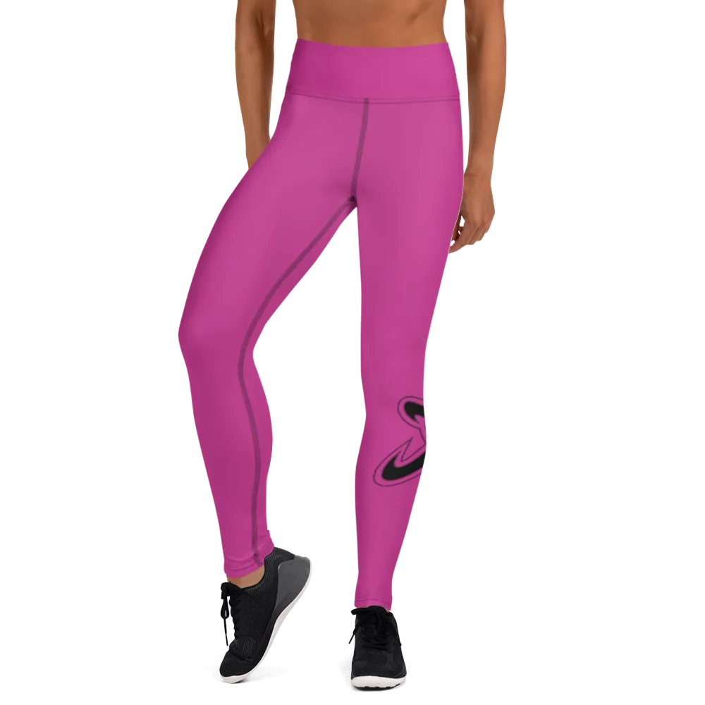 Athletic Apparatus Pink Black logo V3 Yoga Leggings