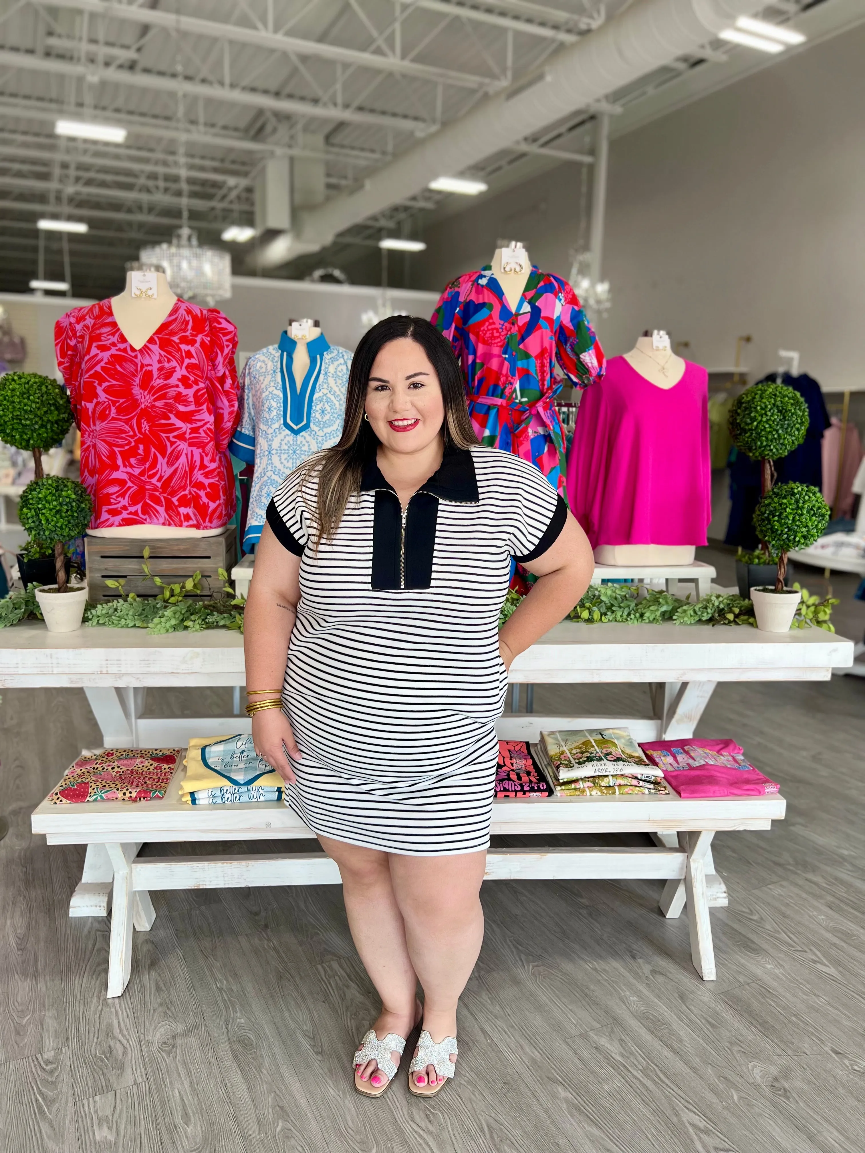 AUDRA STRIPE DRESS