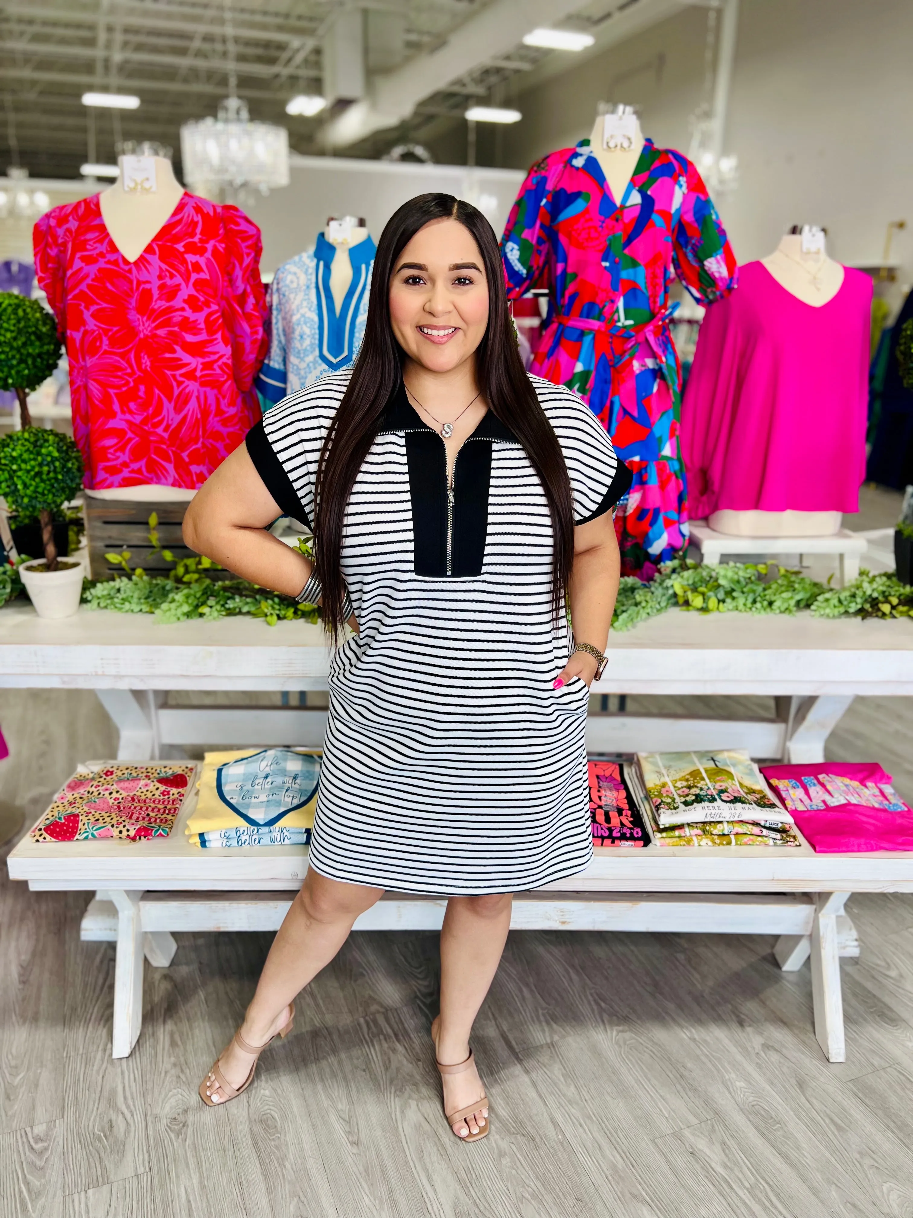 AUDRA STRIPE DRESS