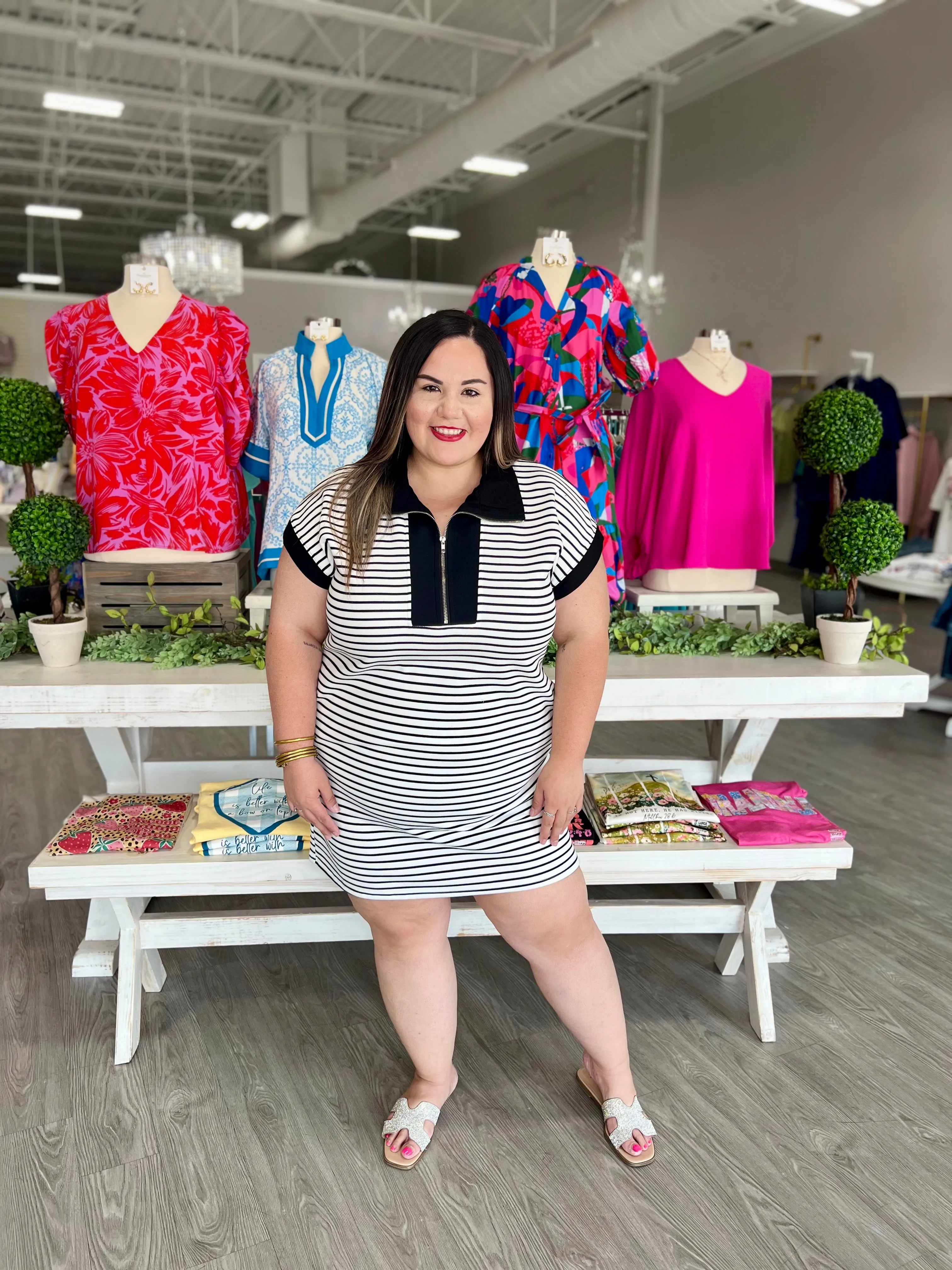 AUDRA STRIPE DRESS