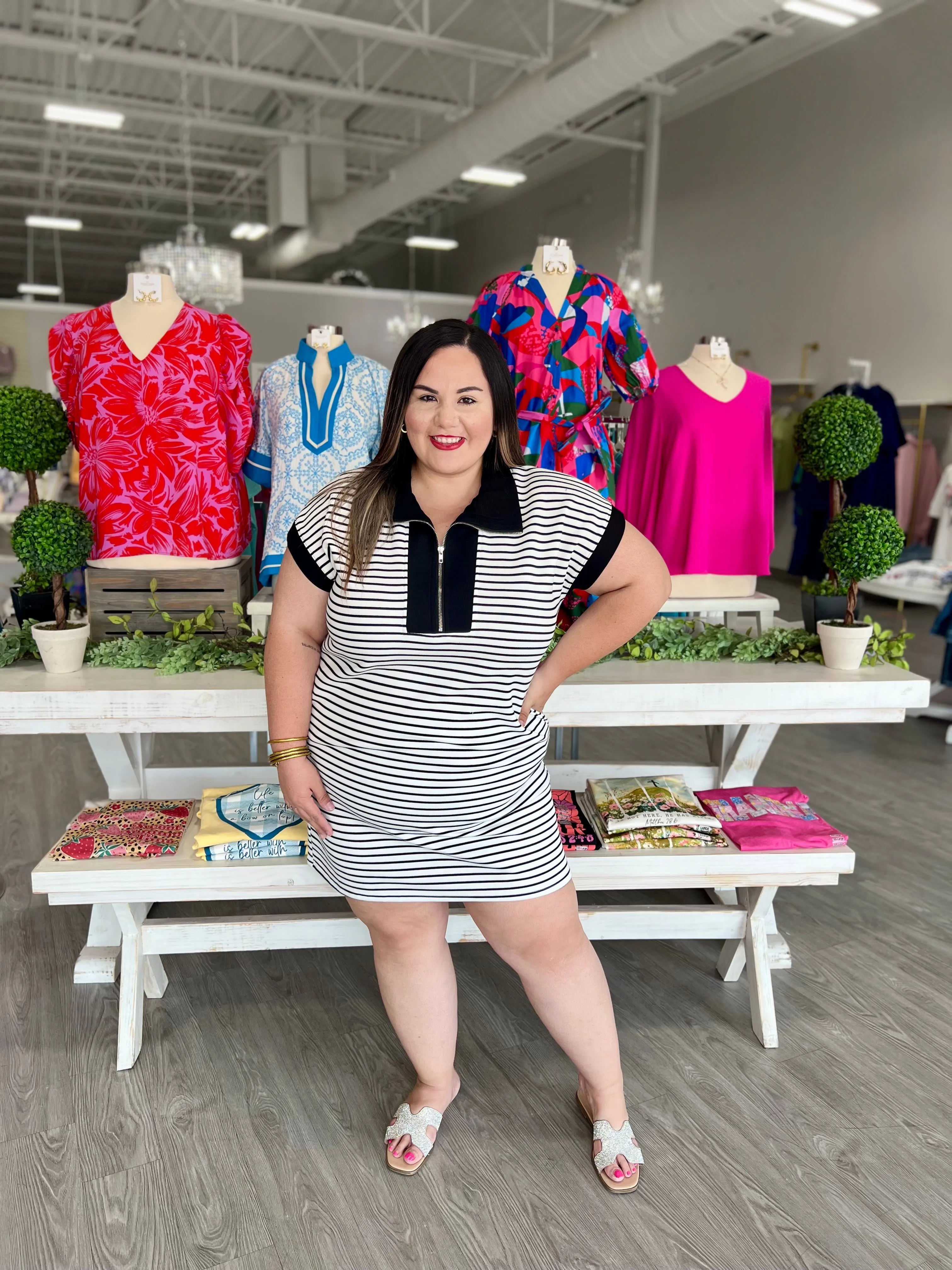 AUDRA STRIPE DRESS