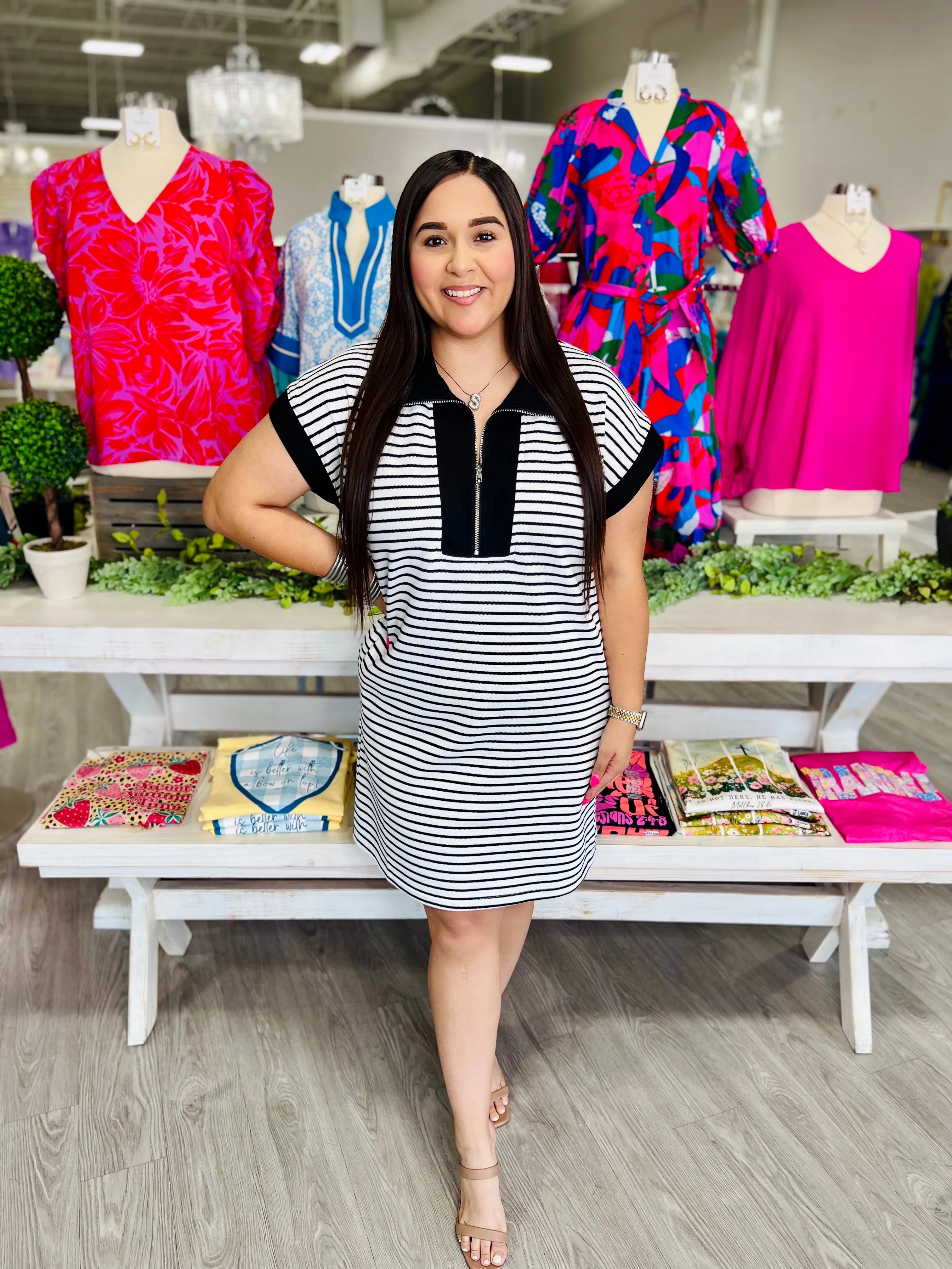 AUDRA STRIPE DRESS