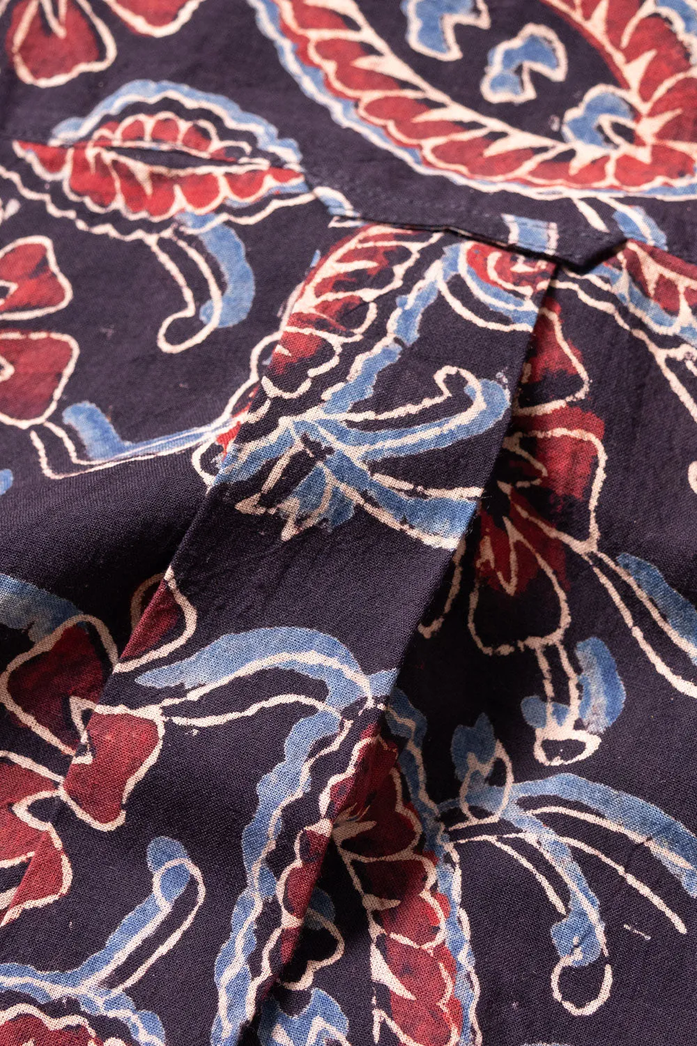 Black Half Sleeve Ajrakh Printed Cotton Mens Shirt 10071087