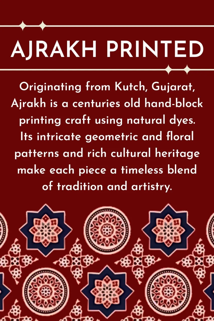 Black Half Sleeve Ajrakh Printed Cotton Mens Shirt 10071087