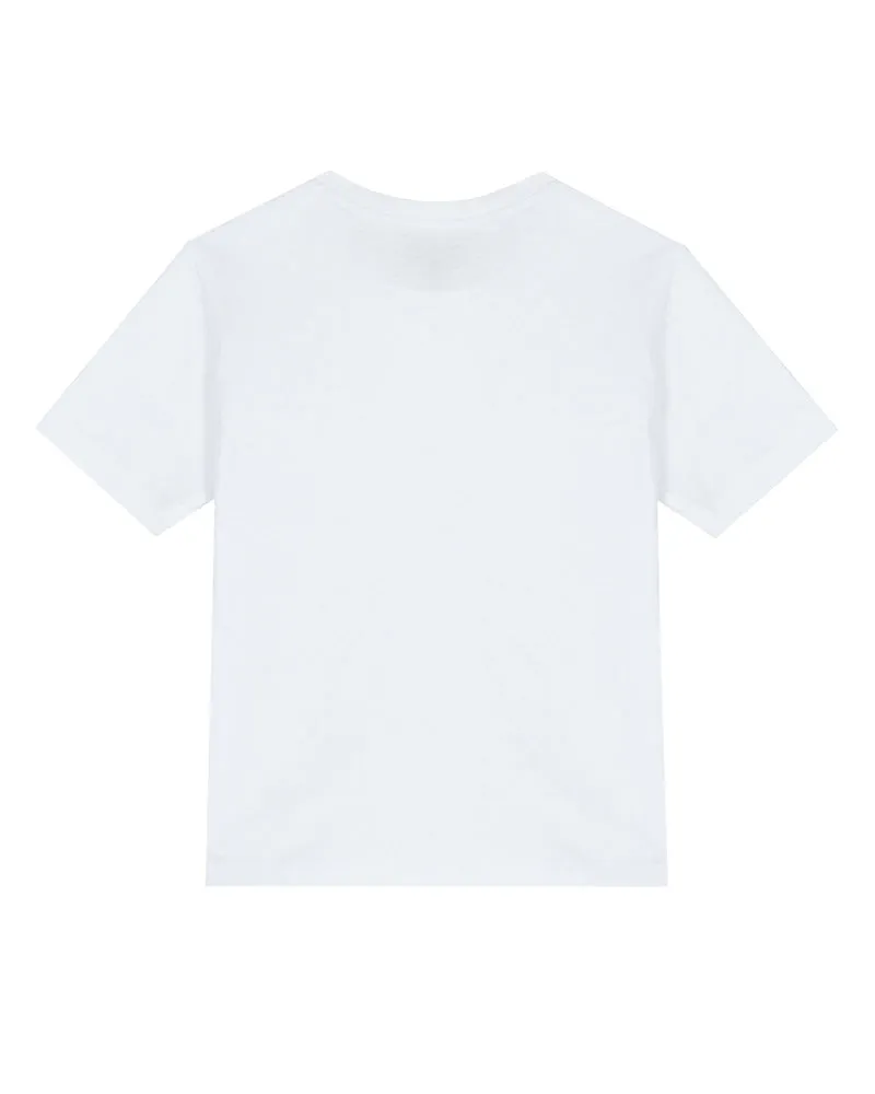Boys White Cotton T-Shirt
