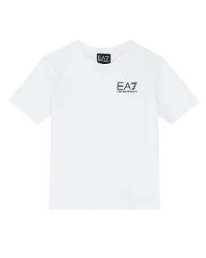 Boys White Cotton T-Shirt