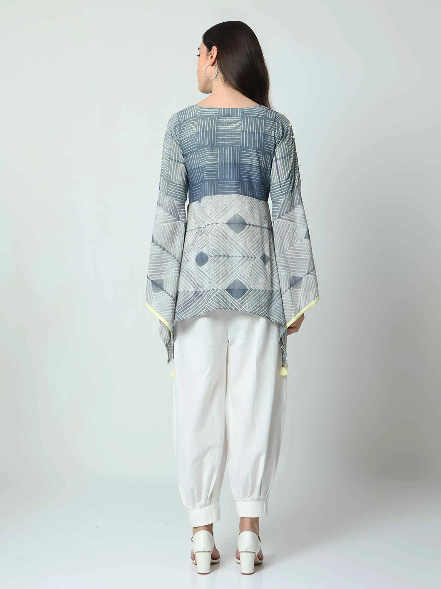 Butterfly Sleeve Top With Slits