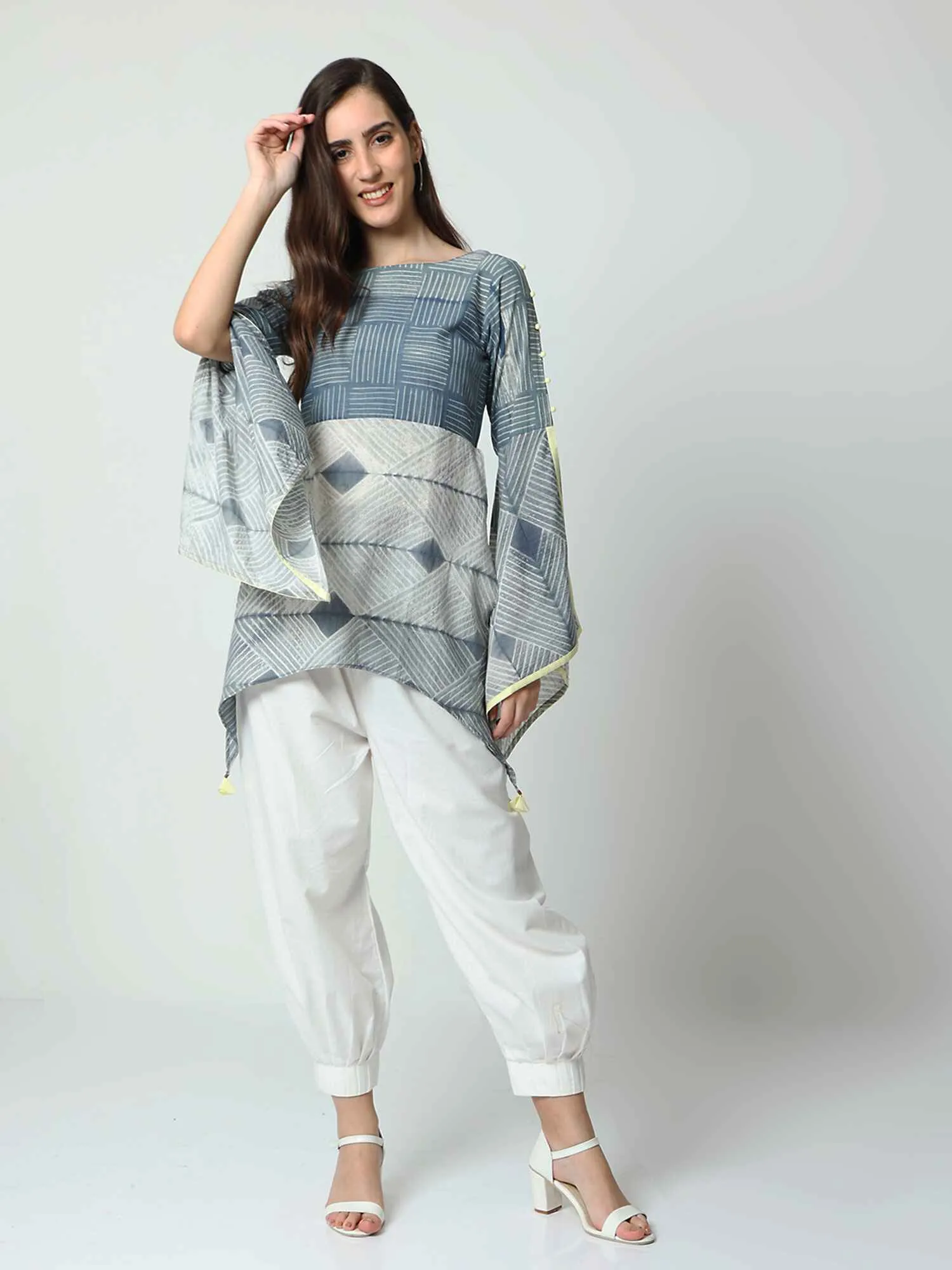 Butterfly Sleeve Top With Slits