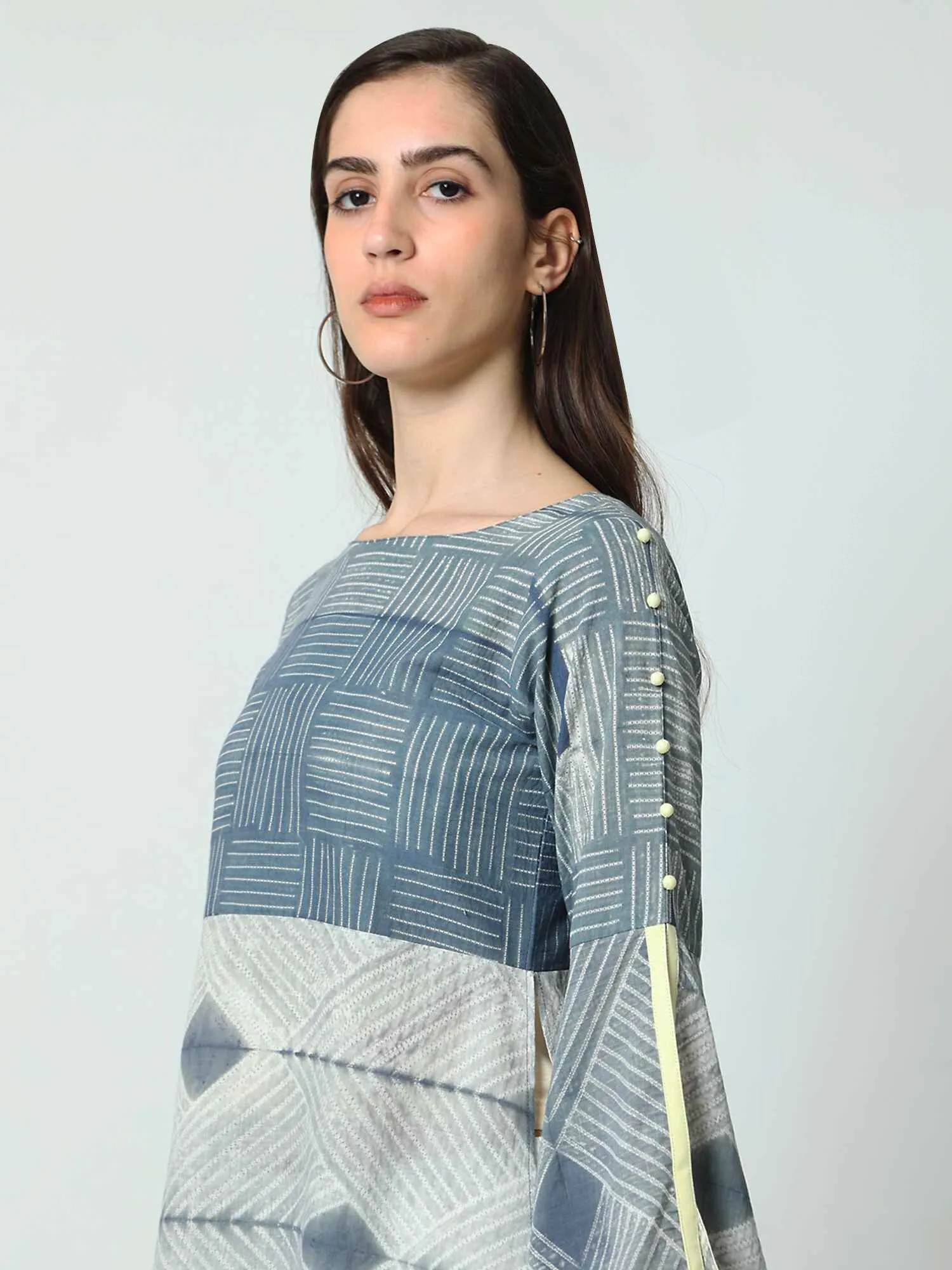 Butterfly Sleeve Top With Slits