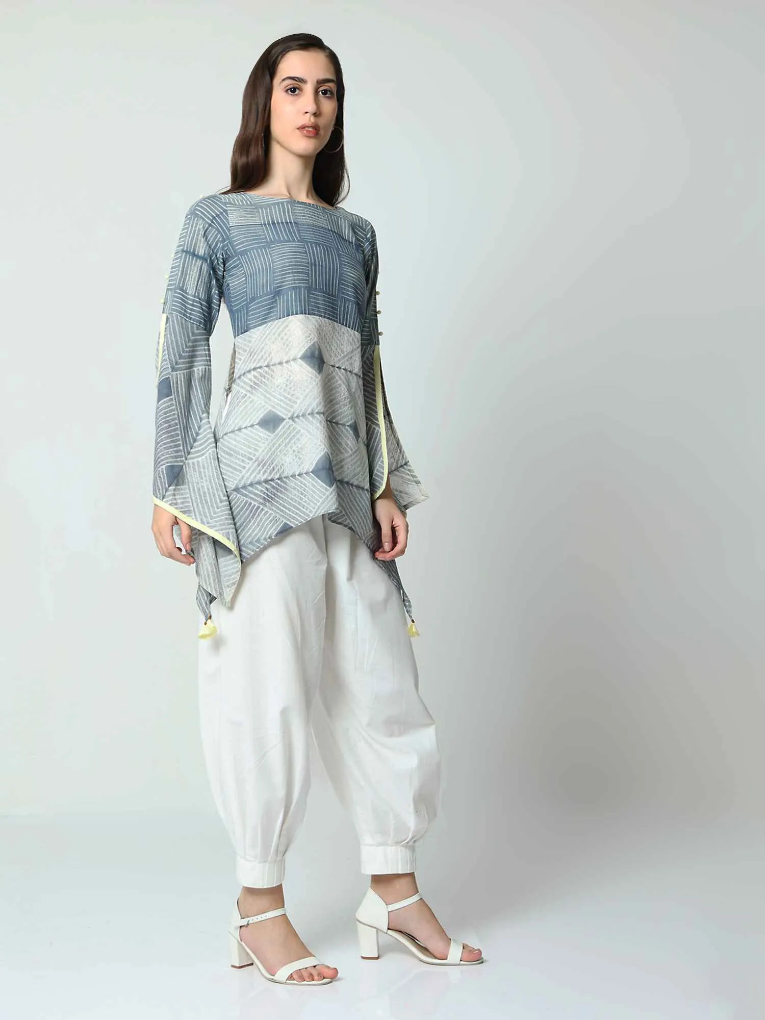 Butterfly Sleeve Top With Slits