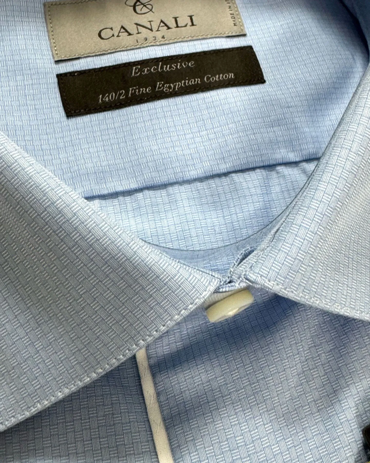Canali Dress Shirt Exclusive Blue Design - Modern Fit 39 - 15 1/2 SALE