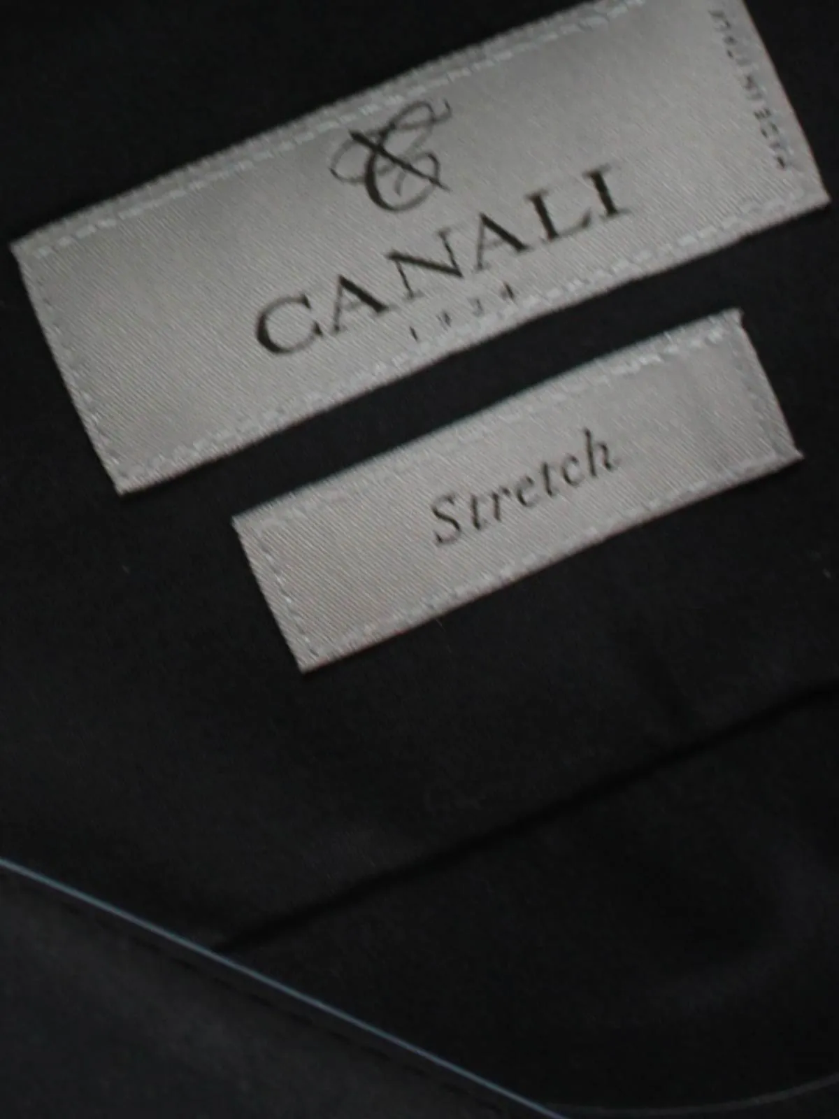 Canali Shirt Black Stretch Modern Fit 43 -17 SALE