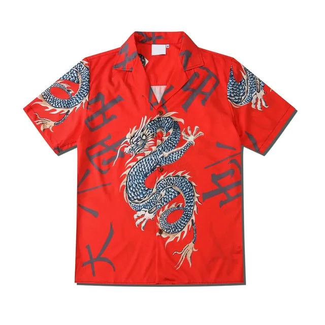 Casual Printed Modern Art Decoration Cotton Shirts