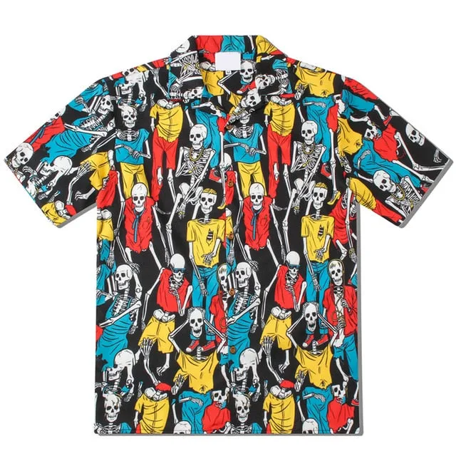 Casual Printed Modern Art Decoration Cotton Shirts