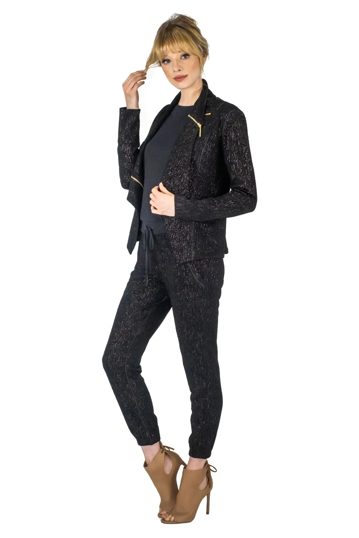 Collars with Zippers Short Jacket