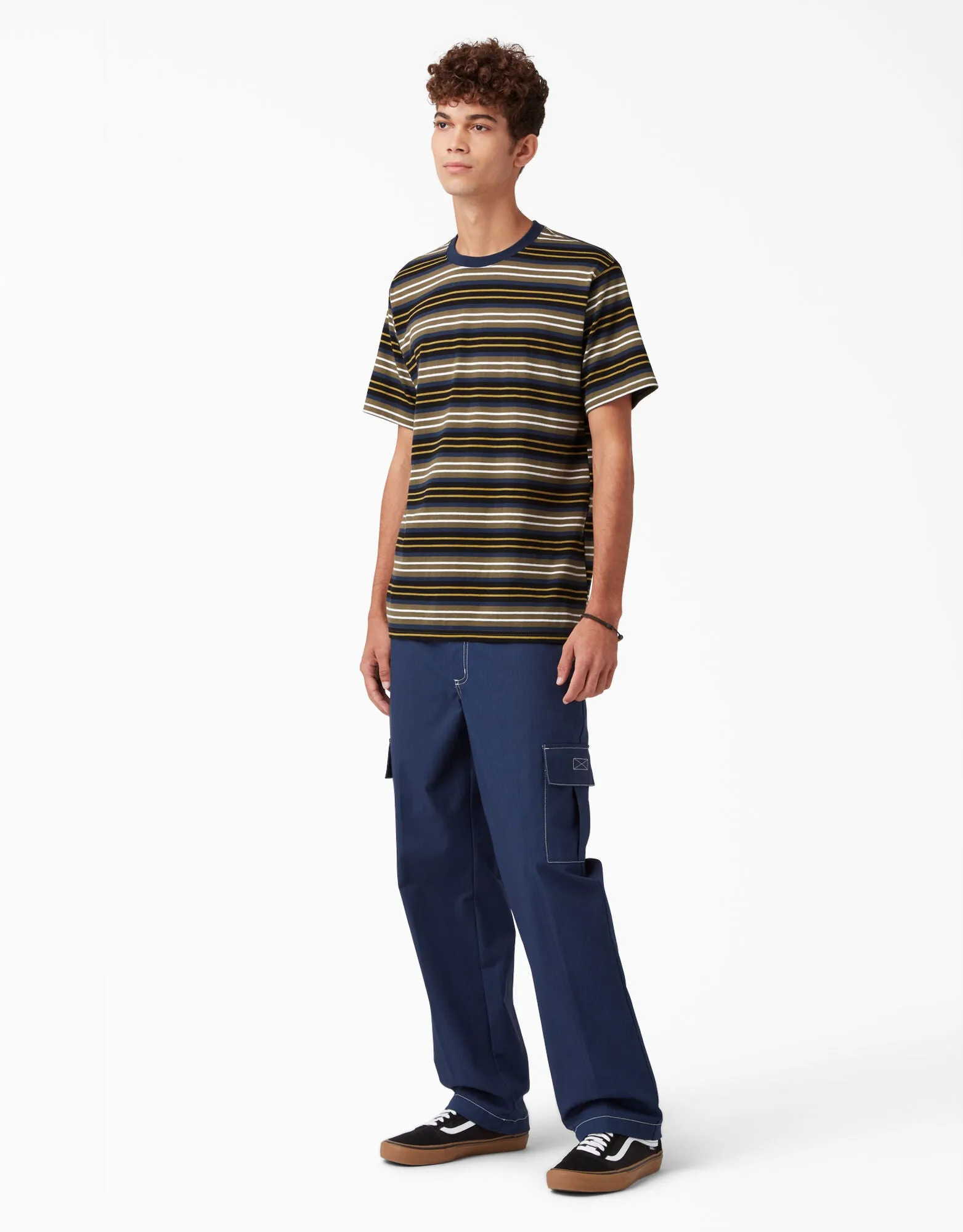 Dickies Skateboarding Stripe Graphic T-Shirt - Black/Moss Stripe