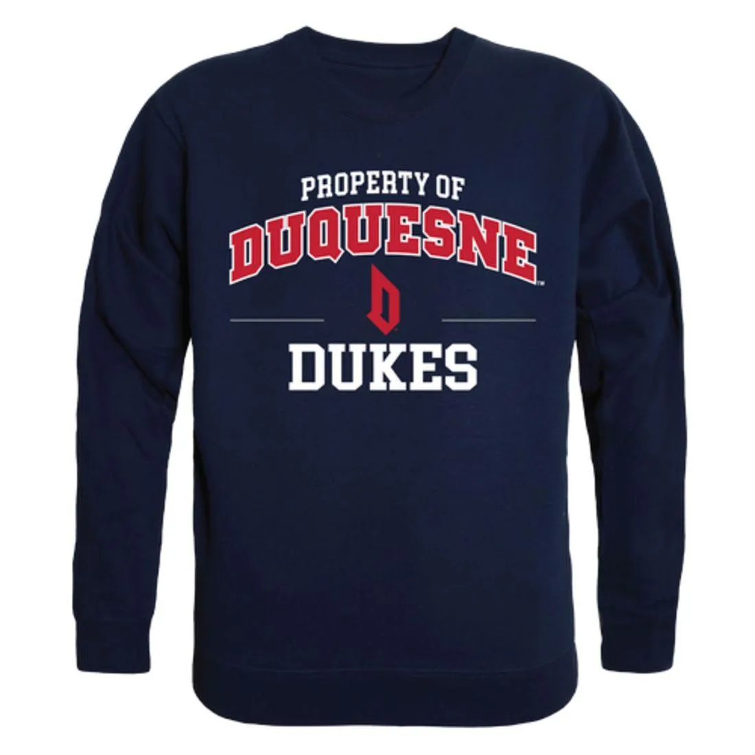 Duquesne University Dukes Property Crewneck Pullover Sweatshirt Sweater Navy