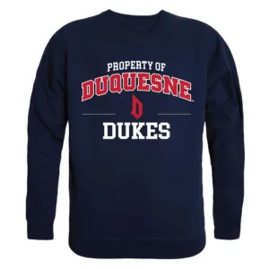 Duquesne University Dukes Property Crewneck Pullover Sweatshirt Sweater Navy