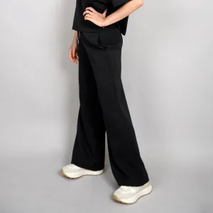 ERIKA KNIT DRAWSTRING PANT -  BLACK