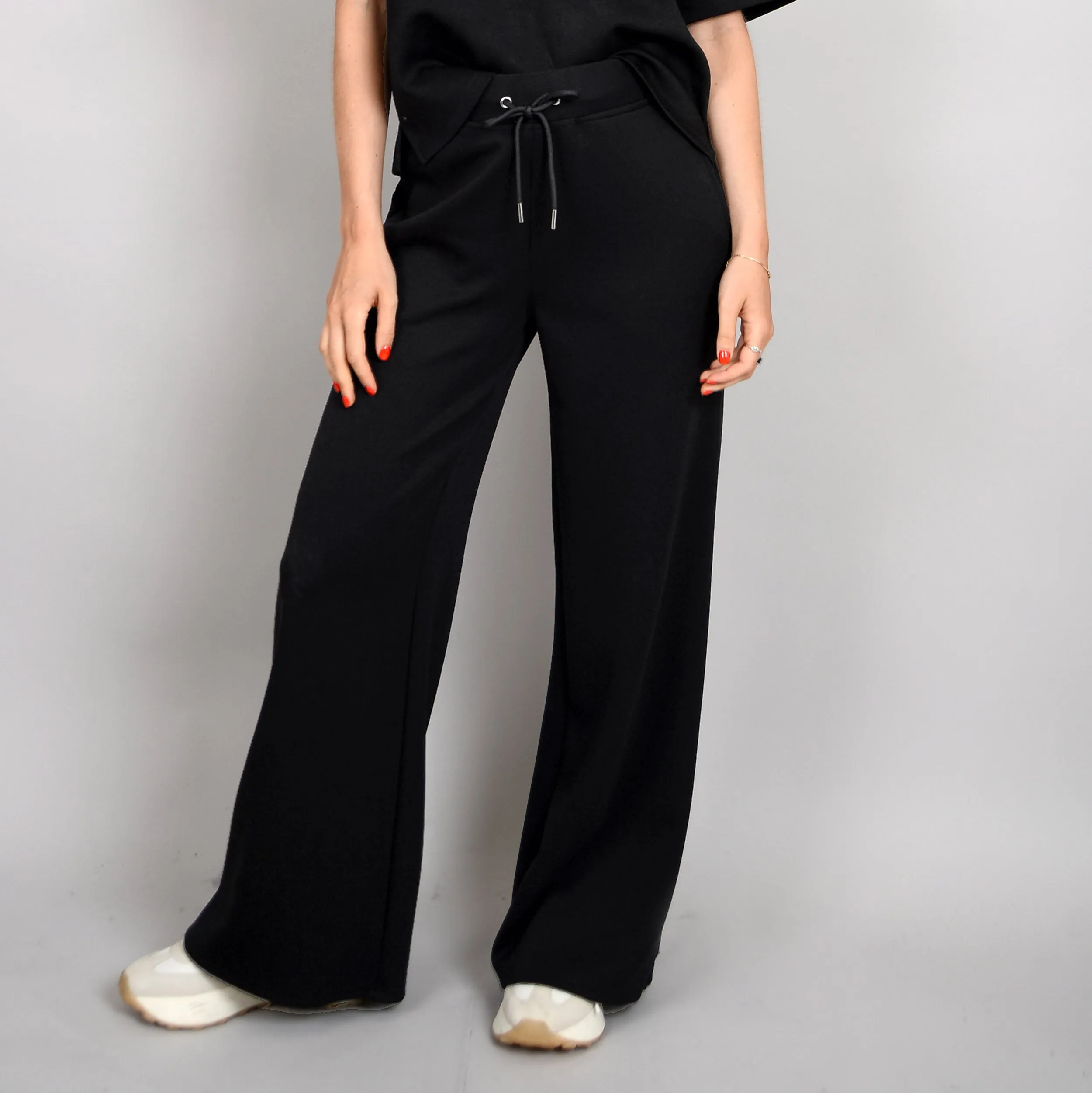 ERIKA KNIT DRAWSTRING PANT -  BLACK