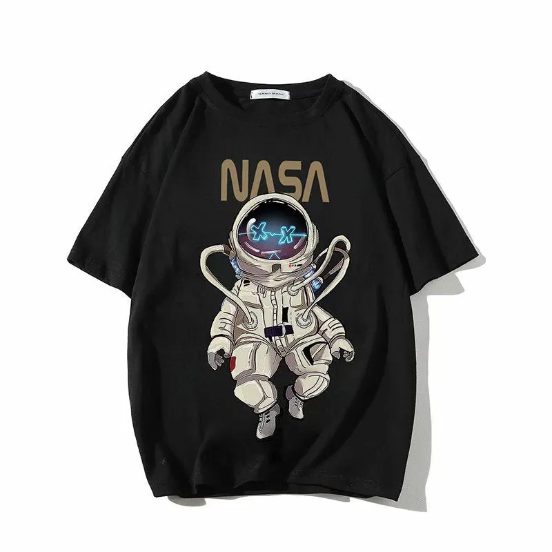 Europe Vintage Short Sleeve T-Shirt INS Popular Loose Trendy Tops Harajuku chiStudent T-Shirt