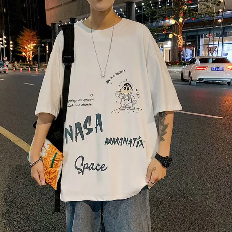 Europe Vintage Short Sleeve T-Shirt INS Popular Loose Trendy Tops Harajuku chiStudent T-Shirt