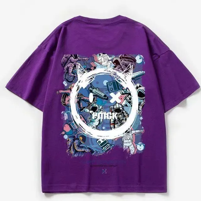 Europe Vintage Short Sleeve T-Shirt INS Popular Loose Trendy Tops Harajuku chiStudent T-Shirt