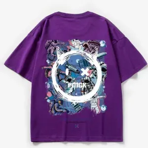 Europe Vintage Short Sleeve T-Shirt INS Popular Loose Trendy Tops Harajuku chiStudent T-Shirt