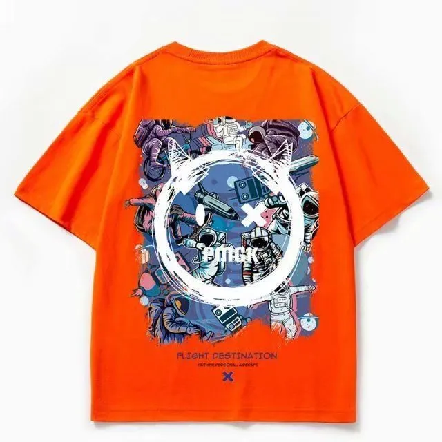 Europe Vintage Short Sleeve T-Shirt INS Popular Loose Trendy Tops Harajuku chiStudent T-Shirt