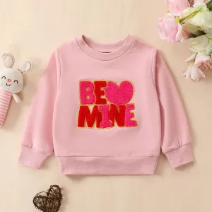 FOCUSNORM 0-24M Toddler Baby Girls Sweatshirt T Shirts Long Sleeve Crew Neck Embroidery Letters Fall Pullover Tops