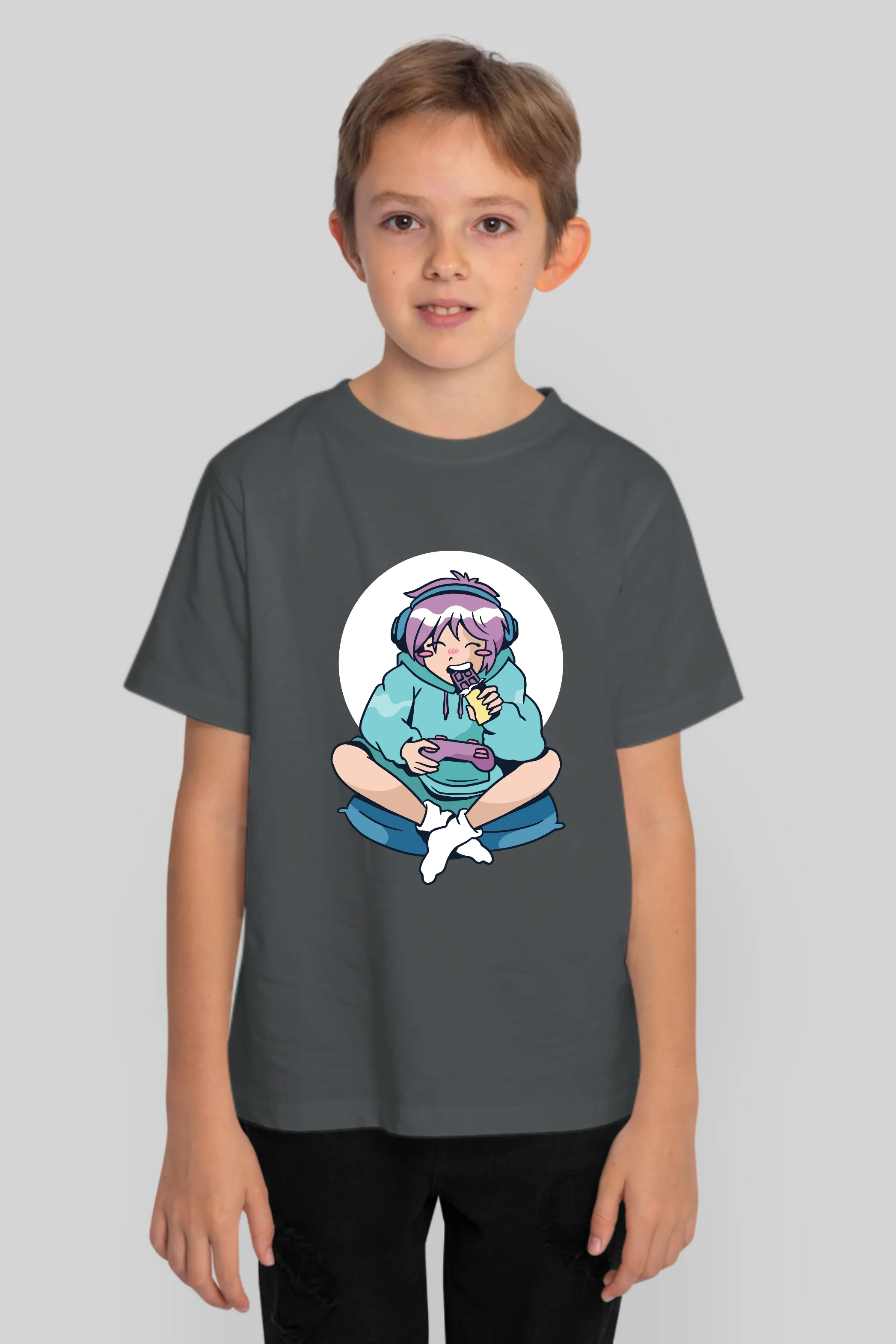 Gamer Anime Printed T-shirt for boy