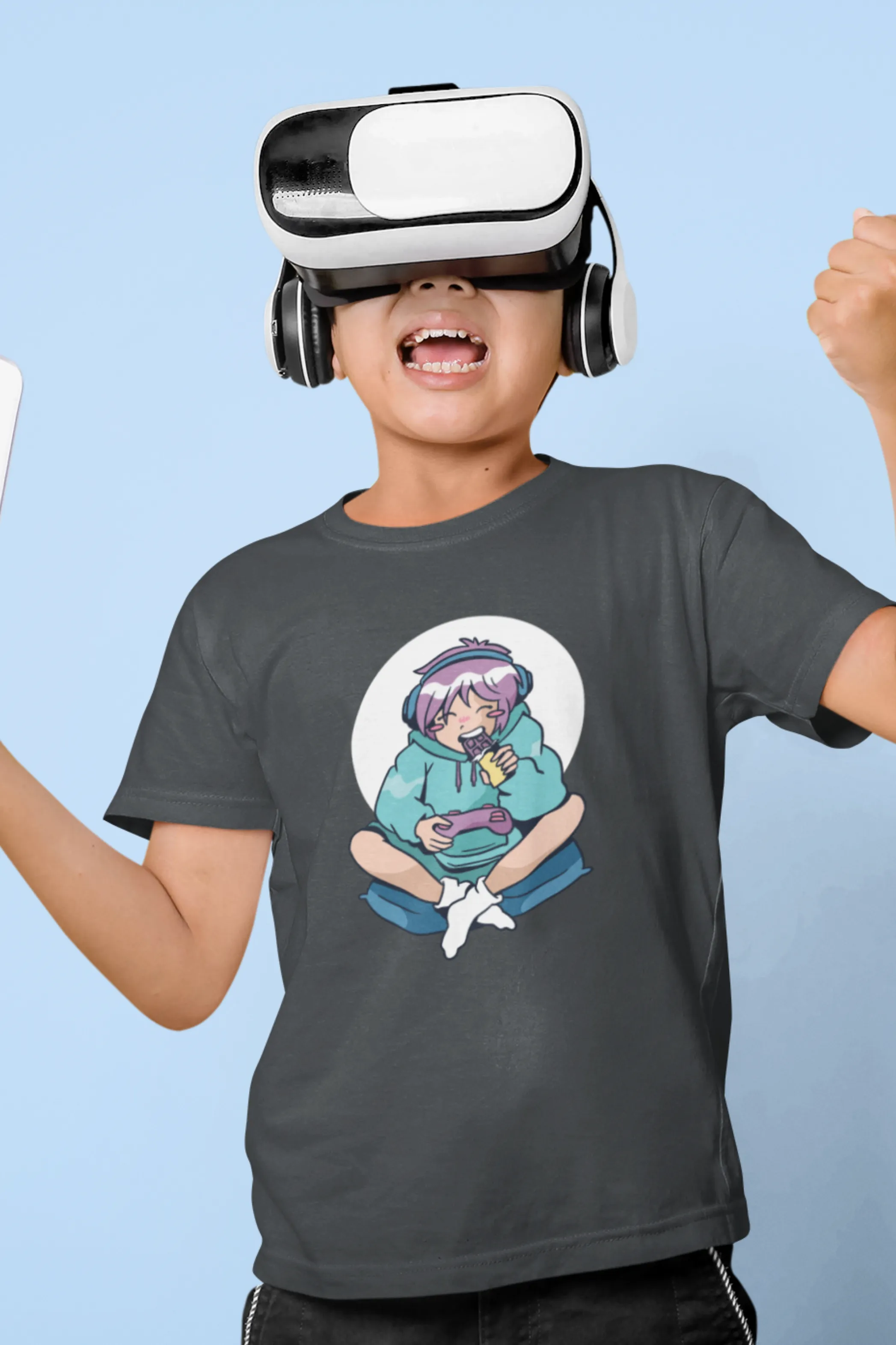 Gamer Anime Printed T-shirt for boy