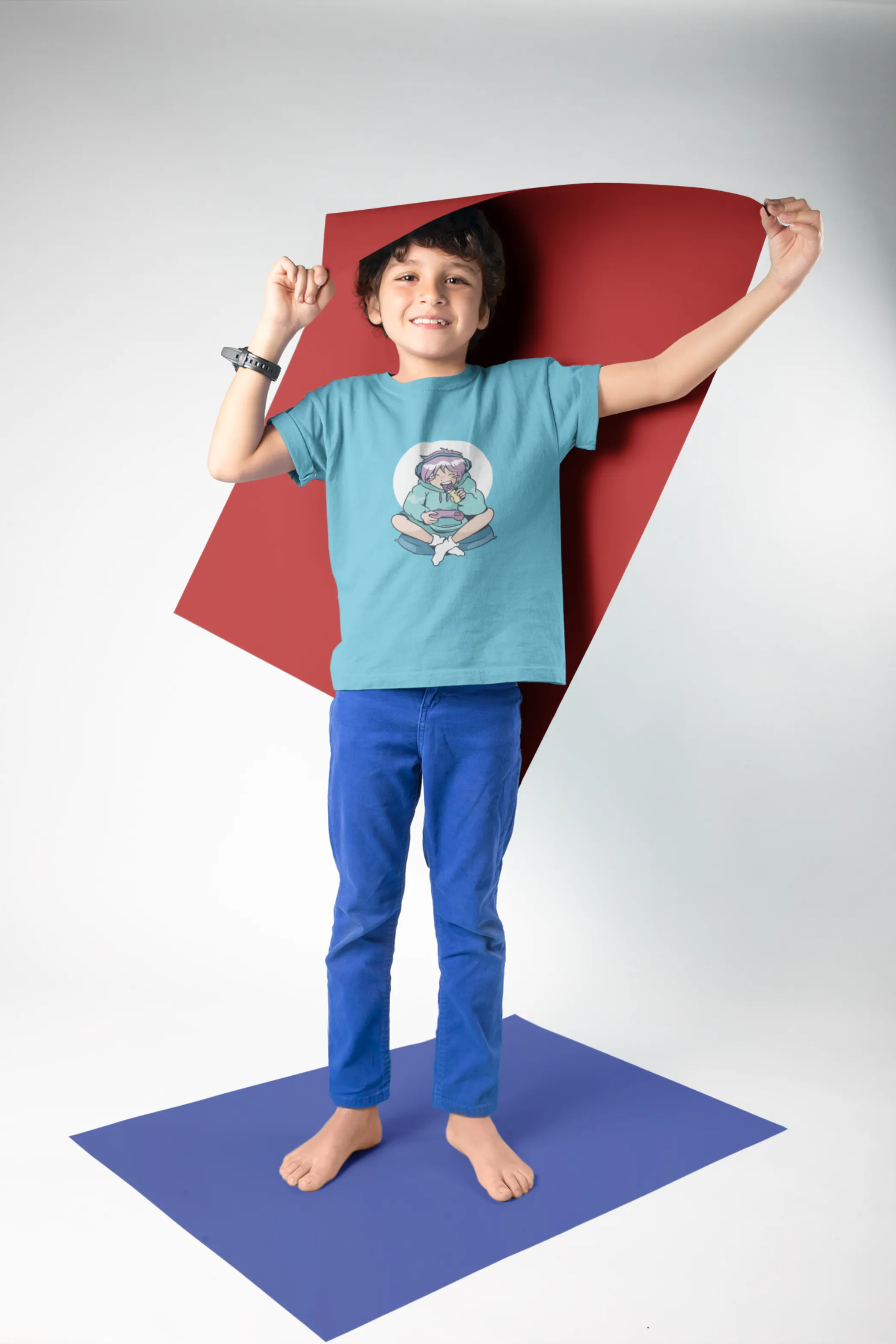 Gamer Anime Printed T-shirt for boy