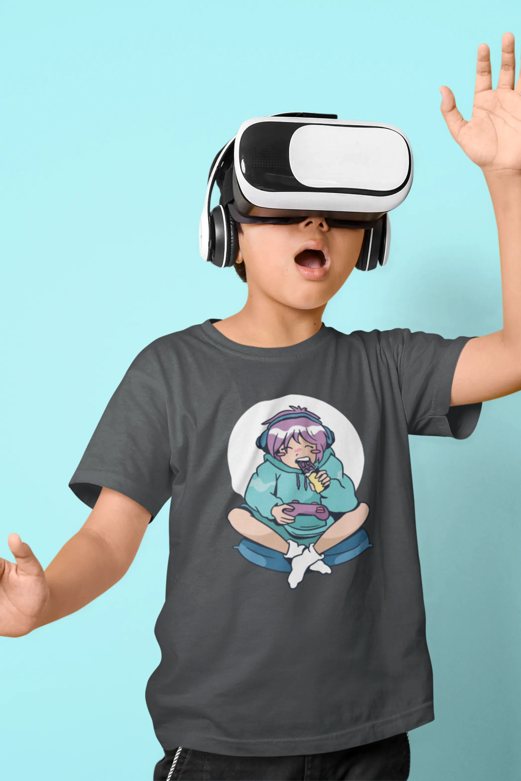 Gamer Anime Printed T-shirt for boy