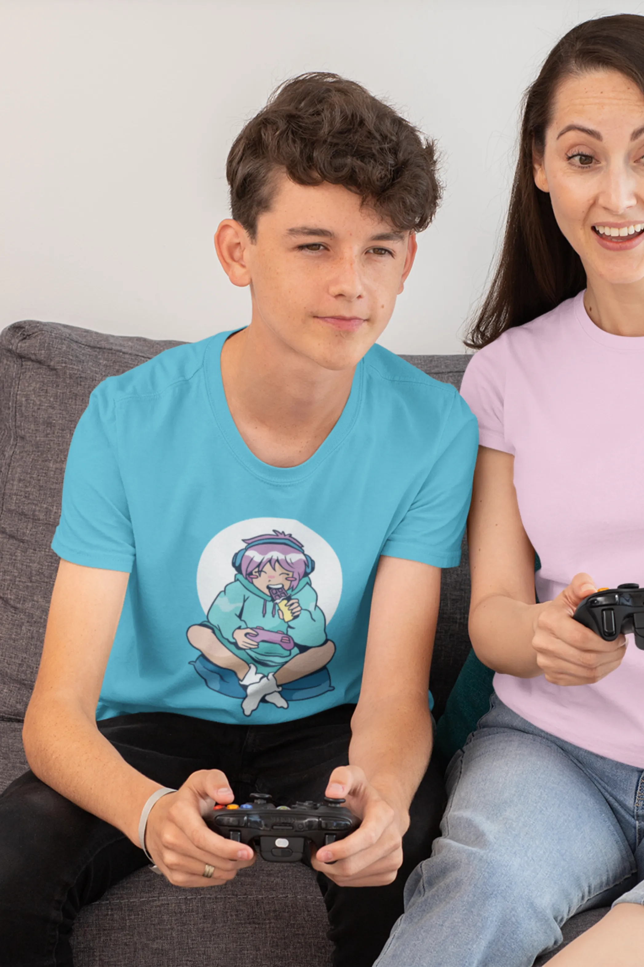 Gamer Anime Printed T-shirt for boy