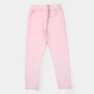 Girls Knitted Jeggings - Pink