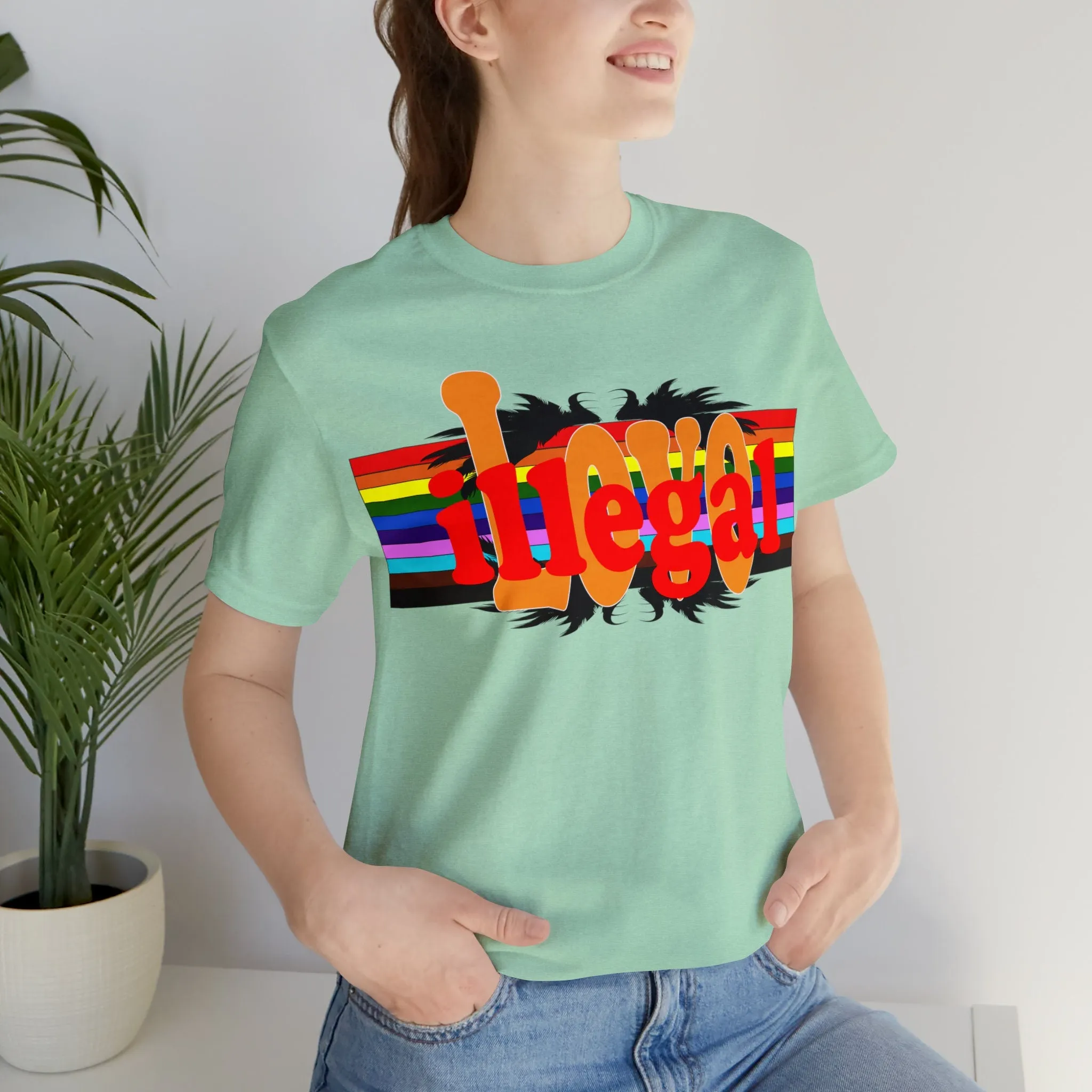 Illegal Love T-shirt Intimacy Unconfined Unlawful Unconfined Romantic T-shirt Relationships Forbidden Love