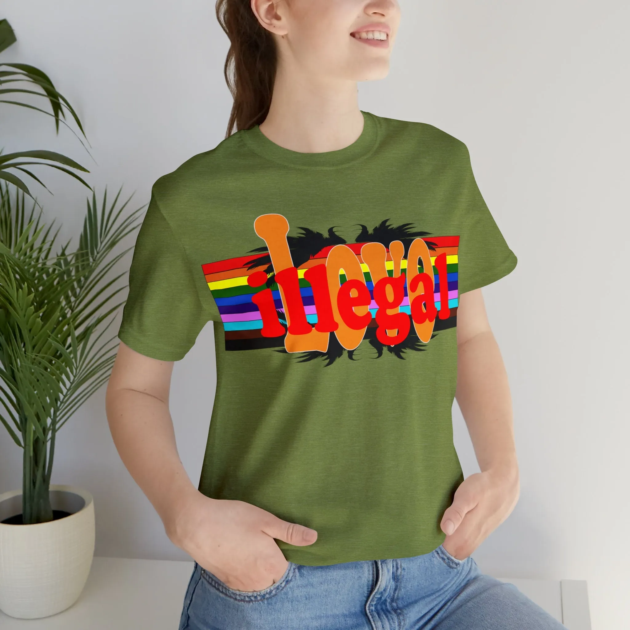 Illegal Love T-shirt Intimacy Unconfined Unlawful Unconfined Romantic T-shirt Relationships Forbidden Love