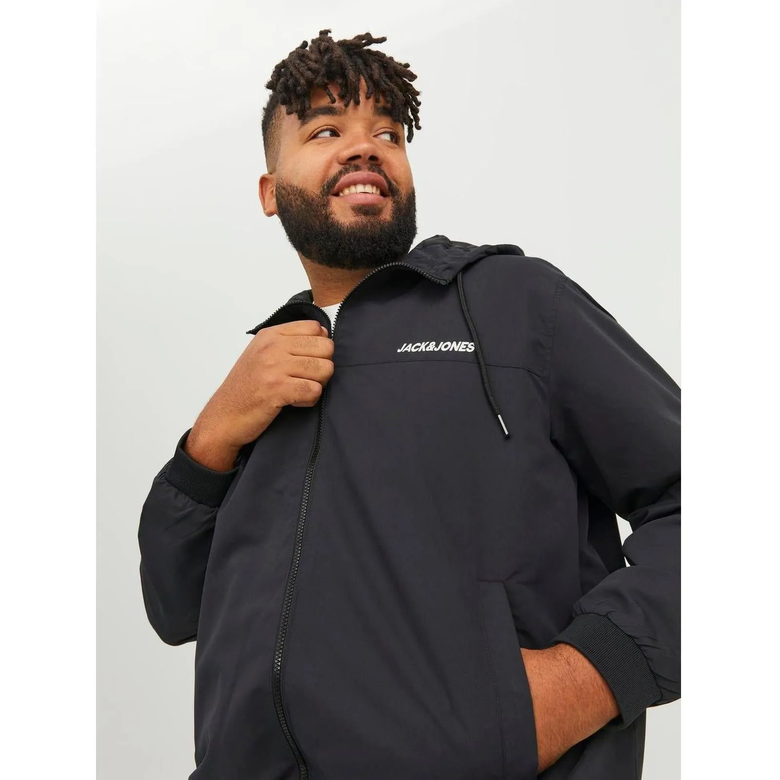 Jack & Jones Mens Rush Big & Tall Full Zip Hoodie