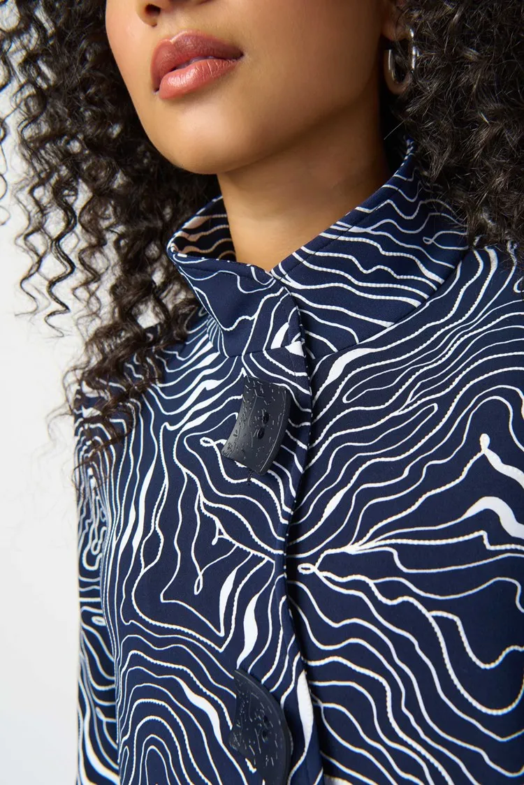 Joseph Ribkoff Abstract Print Jacket
