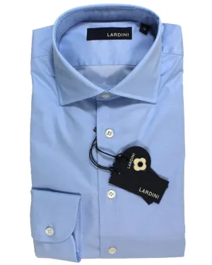 Lardini Dress Shirt Solid Blue - Spread Collar 41 - 16