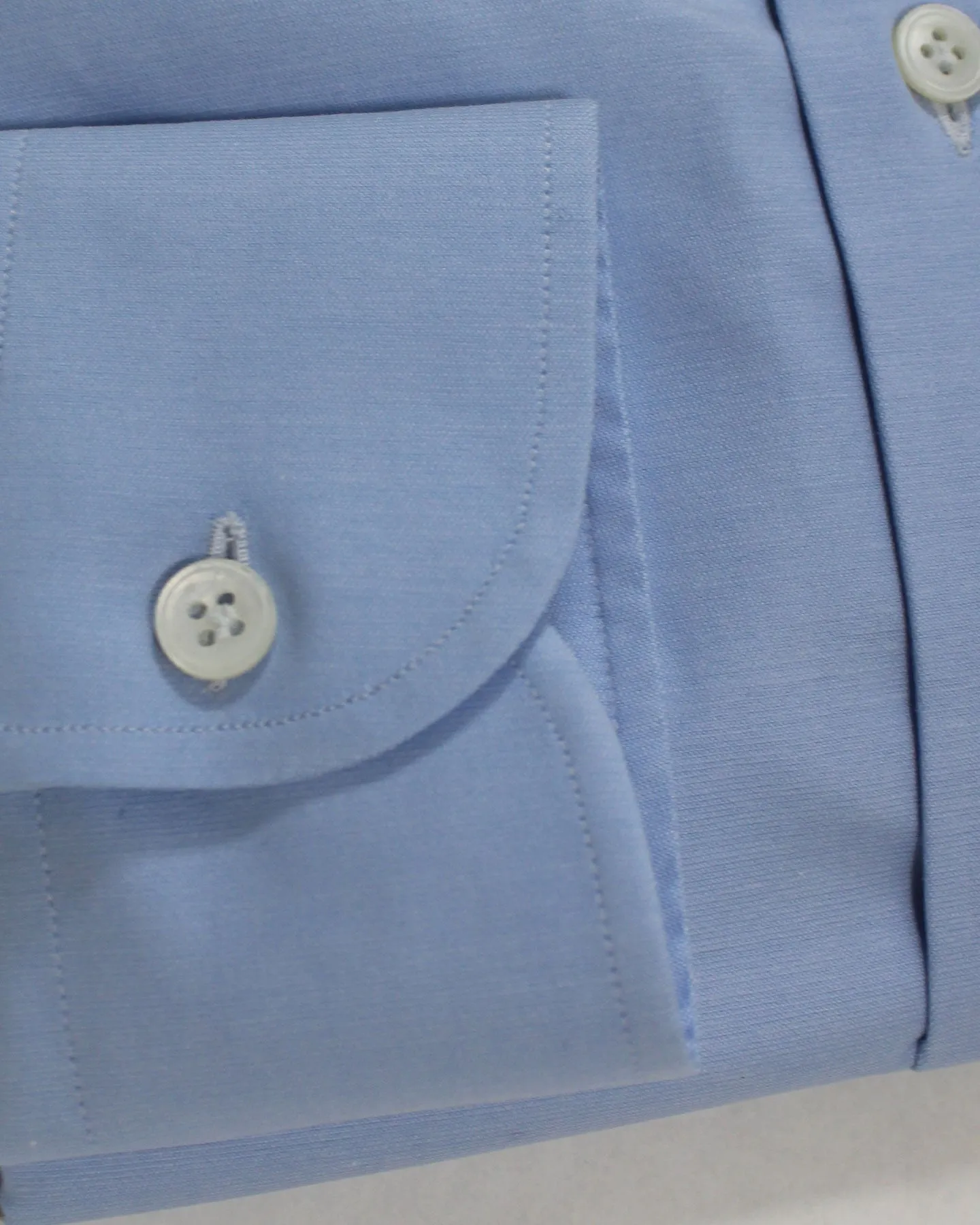 Lardini Dress Shirt Solid Blue - Spread Collar 41 - 16