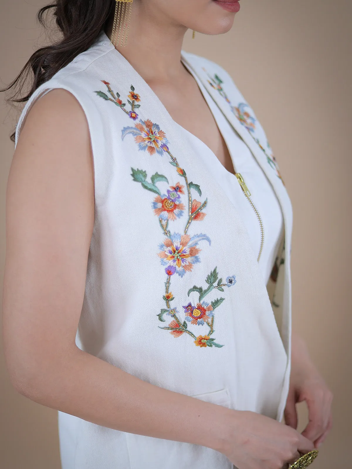 Marrakesh Embroidered Denim Jacket