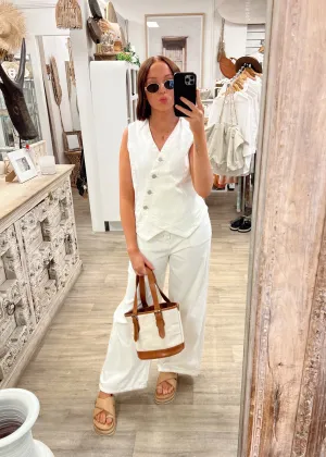 Marza Vest - Bone White