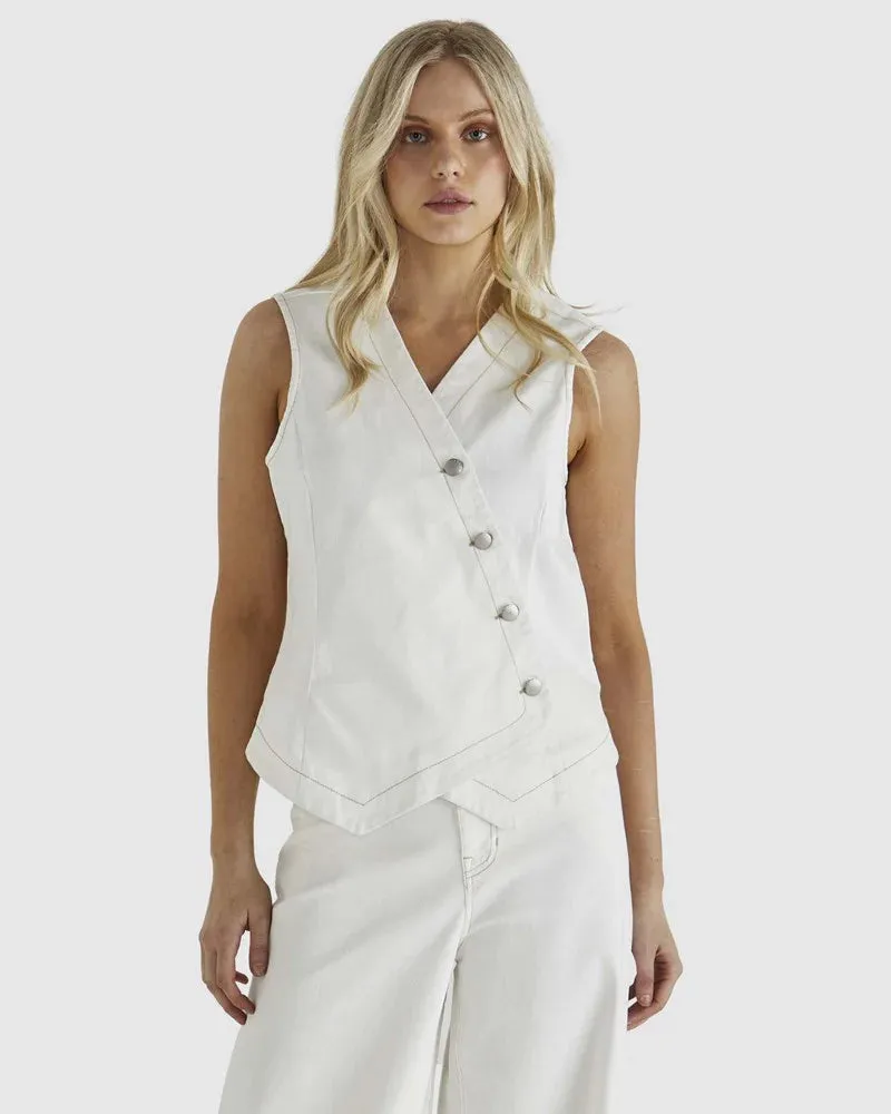 Marza Vest - Bone White