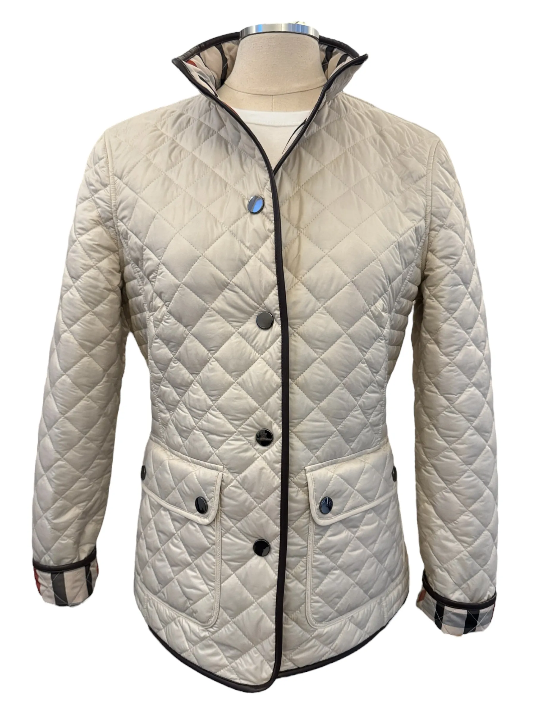 Maximilian Antonella Reversible Quilted Jacket Natural
